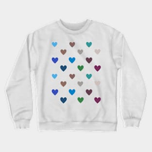 Lots of Little Patterned Hearts 2 Crewneck Sweatshirt